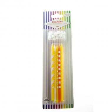 10 candele stelo stamp gialle 15,5