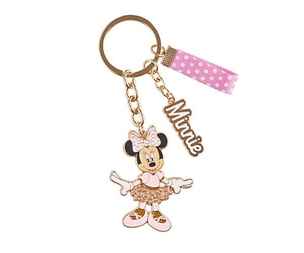 PORTACHIAVI MINNIE MOUSE DISNEY FLOWERS METALLO SMALTATO CON BUSTA