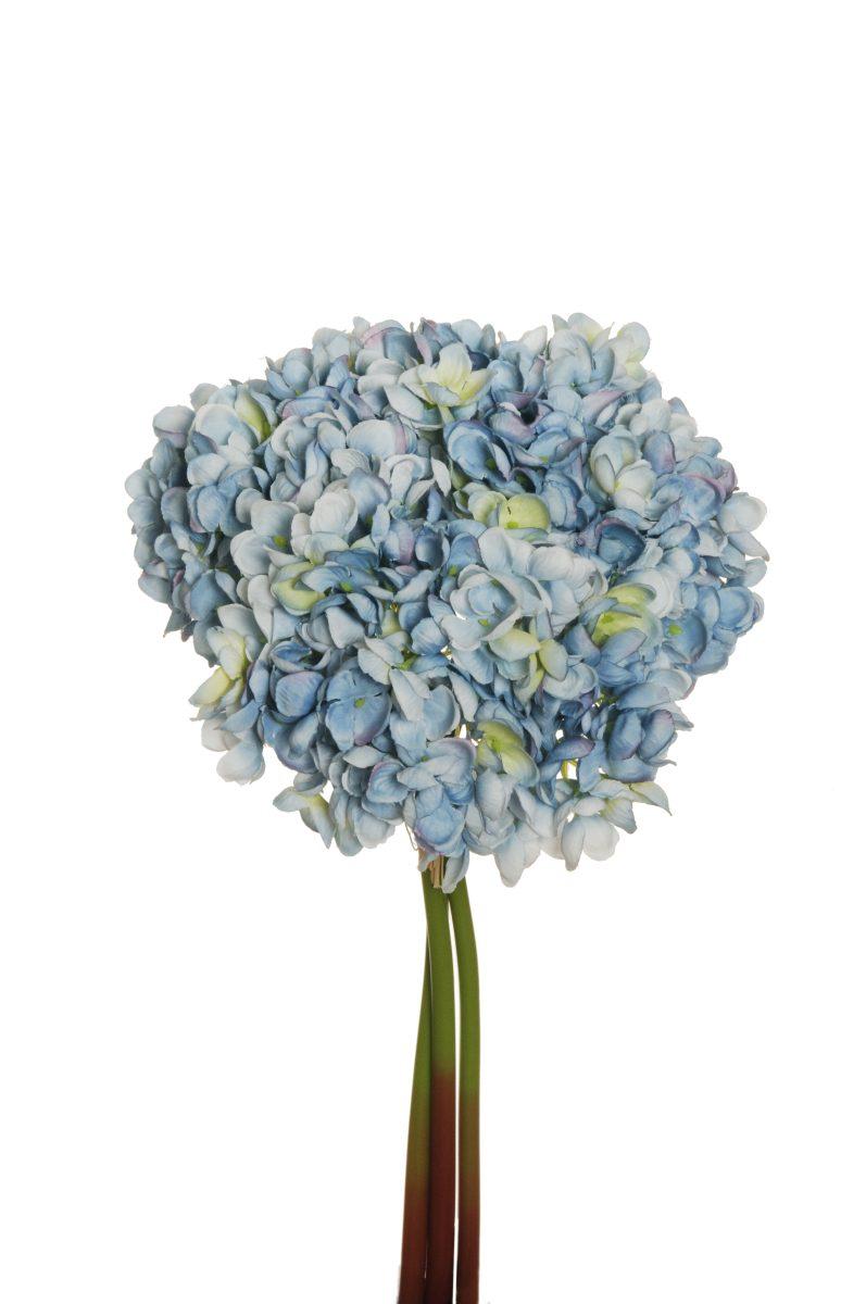 Pop corn hydrangea bundle x3 w/pvc light blue