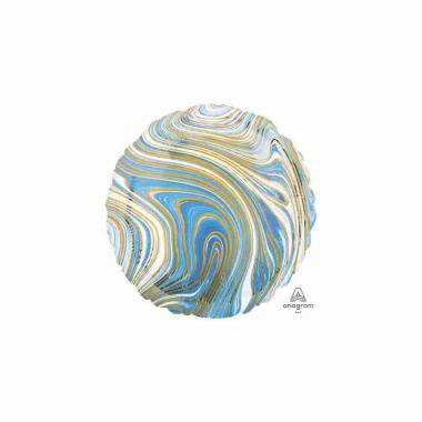 Marblez blue circle foil balloon
