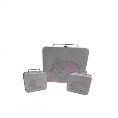 Set 9 valigette dumbo rosa 1x 197x157x79