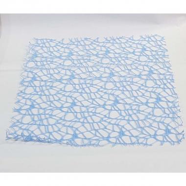 Tulle rete quadrato azzurro 23x23